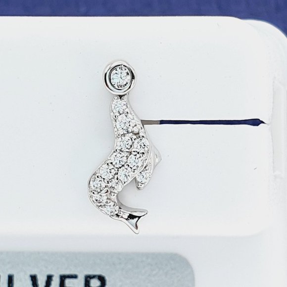 925 Sterling Silver CZ Stud Earrings for Women/Girl, US925P1242 - Picture 4 of 8